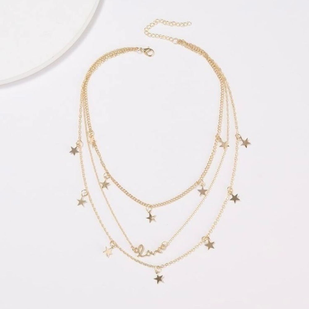 3/$30 💛 Love and Stars Layered Necklace - Picture 5 of 7
